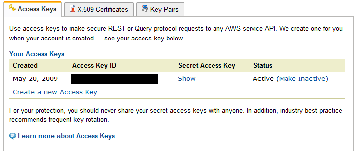Amazon Access Keys Amazon Access Keys